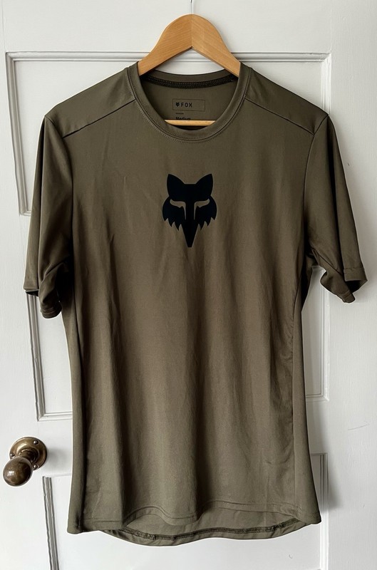 Fox Ranger MTB T-Shirt – Olive Green – Medium – Short Sleeve – New Without Tags