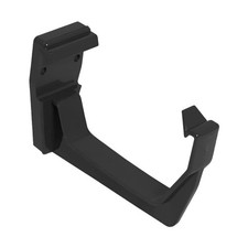 FLOPLAST 114mm Square Fascia Gutter Bracket - Black - Bag of 10