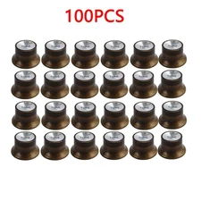 FLEOR Set of 100 Tone Knobs SG LP Guitar Control Knobs Aluminum Top Brown