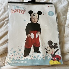 Disney Bebé Mickey Mouse Conjunto/Disfraz Talla 12-18 Meses Conjunto de 3 piezas NUEVO