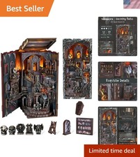Kit de Rincón para Libros con Luz LED, Kit de Rincón para Casa de Muñecas Miniatura Hágalo Usted Mismo, Espeluznante Espeluznante Espeluznante