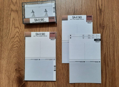 25x Audiokassetten Inlay (J-Cards) TDK SA X 90 - Repro/Ersatz ( Gold )