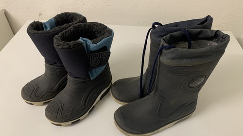 2 paar Gummistiefel Kinder Gefüttert Größe 26/27 - Bild 3 von 3