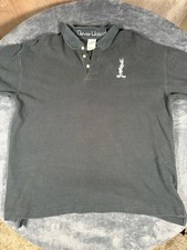 Bugs Bunny Warner Bros Looney Tunes Polo Shirt Black Vintage Men's Size XL