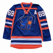 Halifax Highlanders #69 Doug The Thug Glatt Goon Movie Hockey Jersey Fight Strap