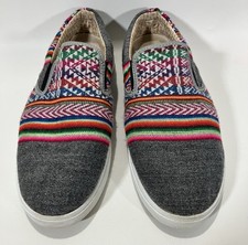 Inkkas Women 11/42 Textile Slip On Loafer/Sneakers Colorful Inca/Aztec Pattern