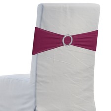 10Pcs Chair Bow, 350x130mm Stretch Band with Buckle Slider Light Red