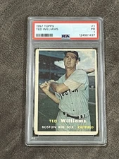 1957 Topps Ted Williams #1 PSA 1 Boston Red Sox HOF Legend!!