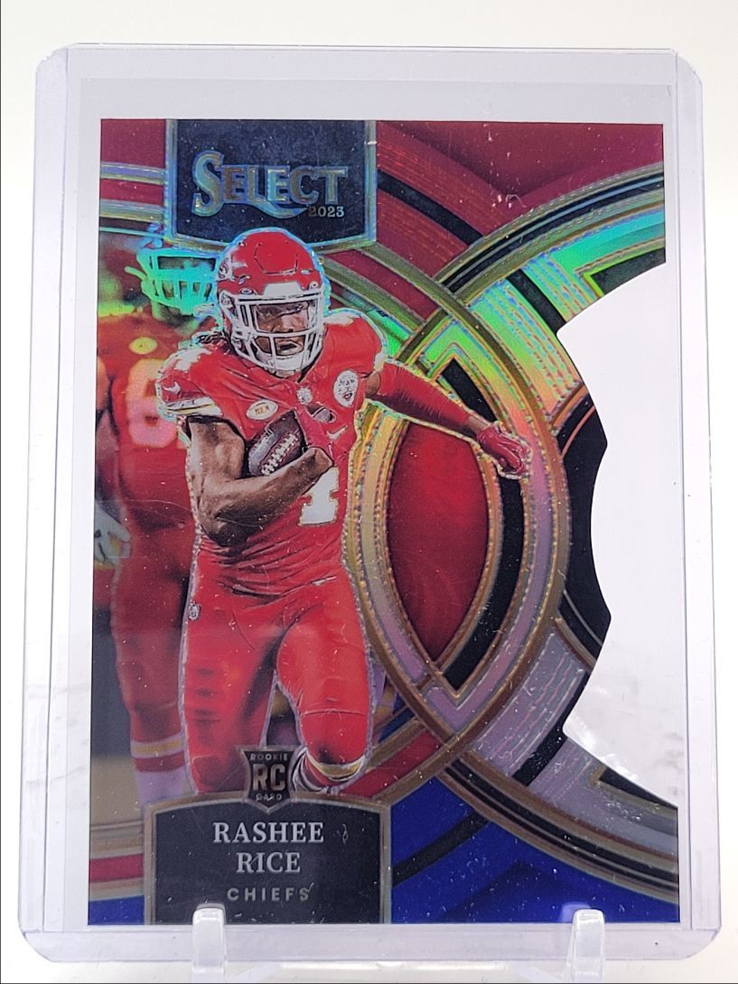 RASHEE RICE 2023 SELECT PREMIER ROOKIE RED BLUE PRIZM DIE CUT RC Q3387