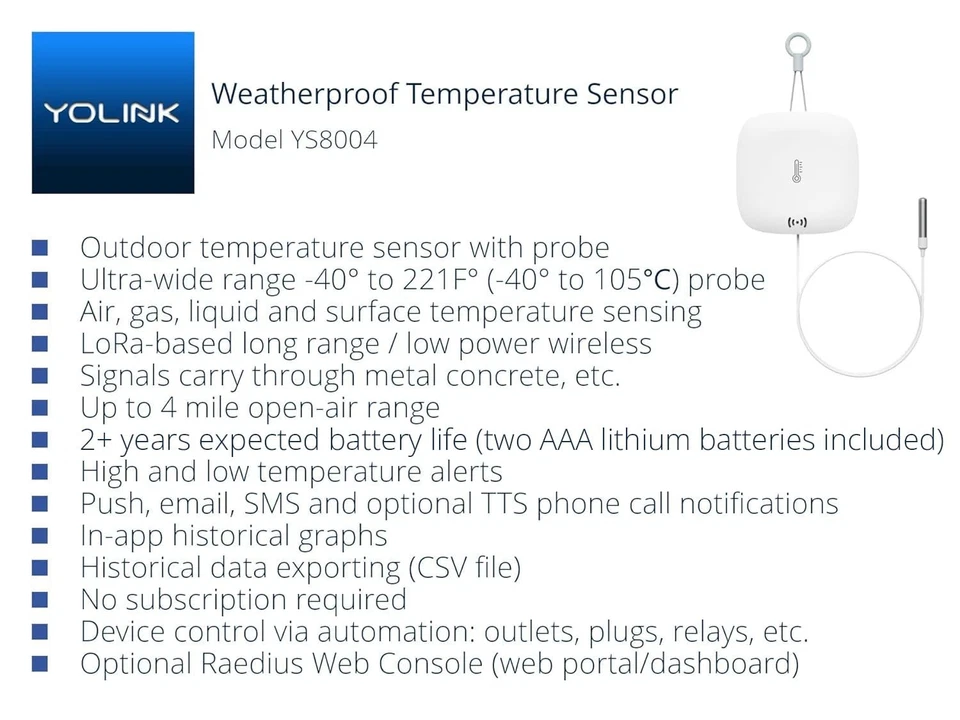 Extreme Temp Sensor for Home & Business, Hub Needed - Image 4 of 4