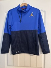 Air Jordan Boys Long Sleeve Fleece ThermaFit 1/2 Zip Pullover Hoodie Size Large