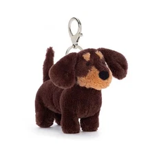 Jellycat Otto Sausage Dog Pendant Dog Keychain Cute Plush Doll Pendant Doll Bag