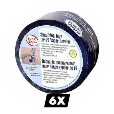 6 x Tuck Tape Construction Sheathing Tape, Blue - FREE SHIPPING