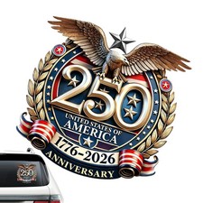 America 250th Anniversary Car Window Decal Sticker - Patriot Eagle