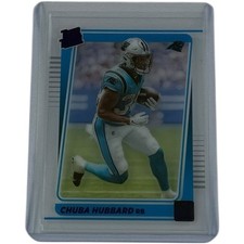 2021 Panini Clearly Donruss Rated Rookie Purple Chuba Hubbard #87 Rookie RC