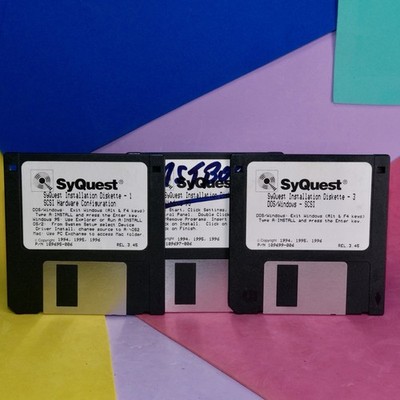 SyQuest Installationsdiskette (1+2+3) ORIGINAL - Disketten - PC Windows