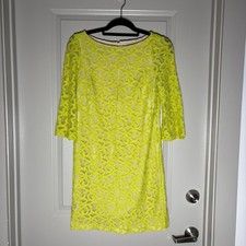 Nine West Lime Lace Dress Size 4