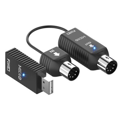 Black K1 Wireless Bluetooth USB MIDI Interface IN/OUT Receiver Adapter PC iOS