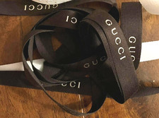 Authentic Gucci brown/gold logo, very rare Ribbon sell by the yard