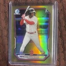 2026 Bowman Justin Gonzales True Gold Refractor /50 🔥 Red Sox