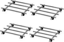 4Pcs Stainless Steel Trivet for Hot Dishes, Lightweight Metal Silvery White 