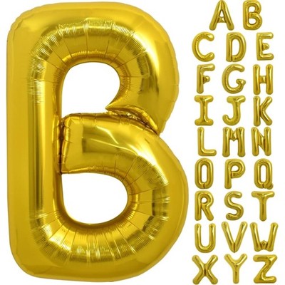 Großer Goldener Buchstabenballon B 40 Zoll für Jubiläum Valentinstag Dekoration