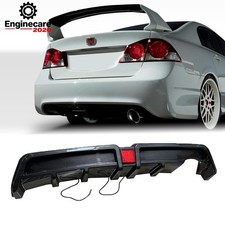 Rear Bumper Diffuser Lip Mu-gen Rr Style Abs Fits For 2006-2011 Honda Civic 4dr Rear Bumper Diffuser Lip Mu-gen Rr Style Abs Fits For 2006-2011 Honda Civic 4dr