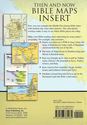 THEN AND NOW BIBLE MAPS INSERT by Rose Publishing, 2008 **BRAND NEW** - Picture 2 of 2