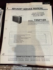 ORIG. SHARP 19NP18R TV Repair Service Manual ORIGINAL