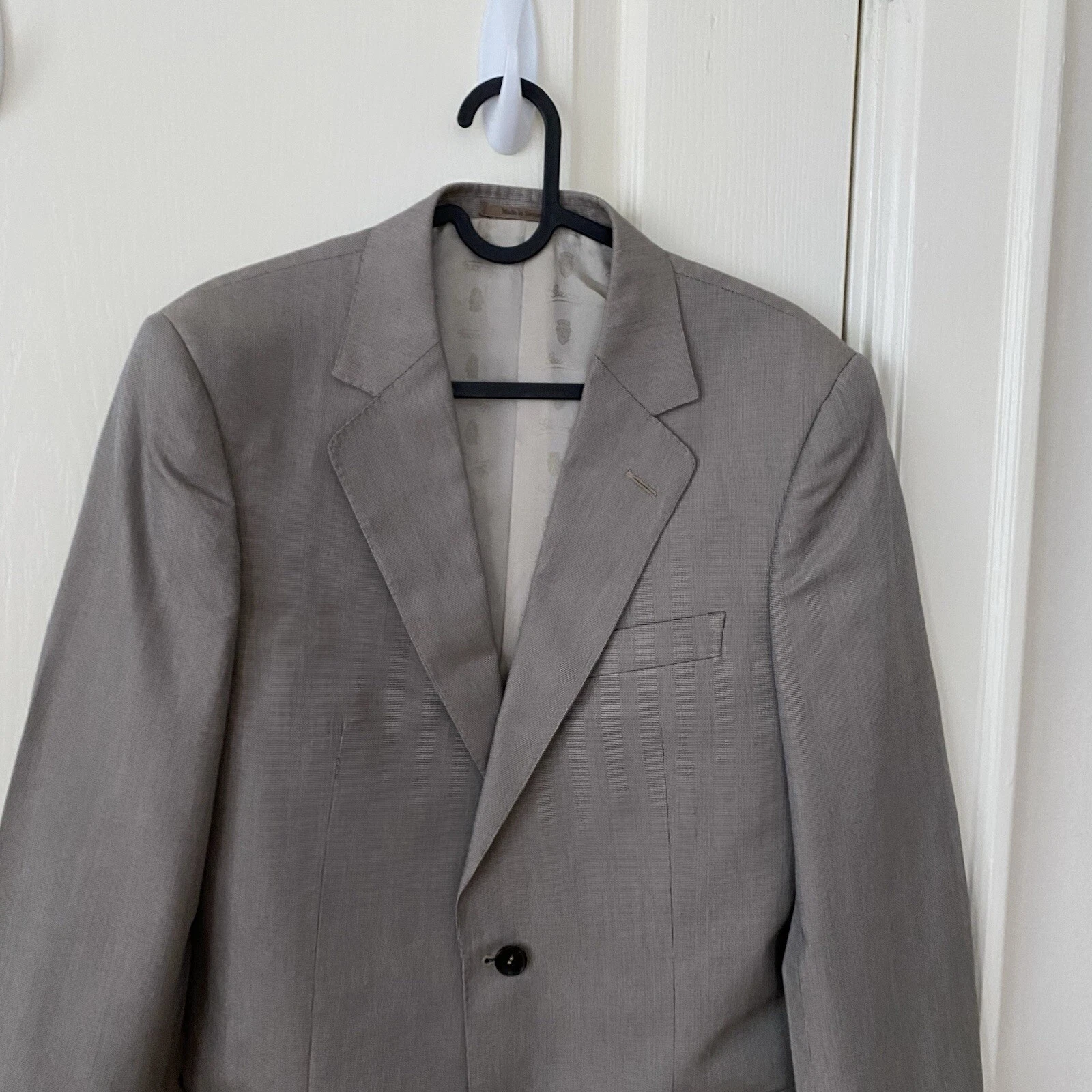 Giacca blazer Gucci vintage made in Switzerland marrone tonale check a quadri taglia 40R