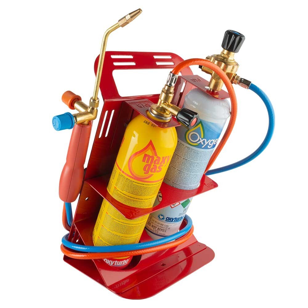 Kit Saldatura Ossigeno Gas Oxyturbo Turbo Set 90 per Fai-da-Te