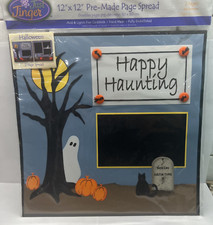 Pre-Made 12x12 Scrapbooking Page Spread - New - Just Jinger - Halloween B-Day