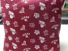 Texas A&M University, NCAA TEAM LOGO COTTON PILLOW -  Bed/Couch/Chair Accessory