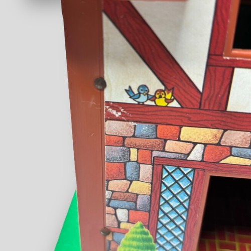 Vintage Fisher Price Little People Tudor Play Family House 1980 Brown Blue READ - Picture 12 of 22