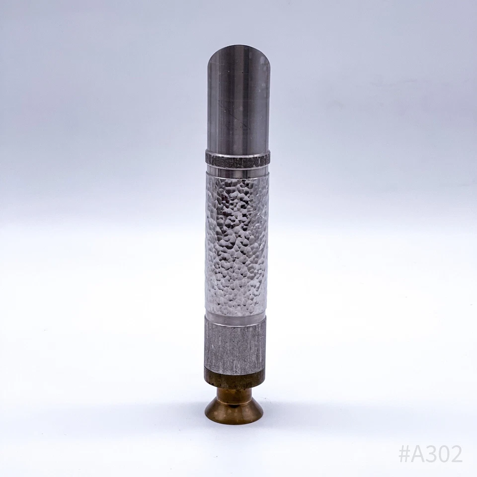 Vintage 70er Jahre Design Vase Hammerschlag Handarbeit | 5x23cm - Bild 4 von 4