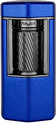 Xikar Meridian Triple Soft Flame Cigar Lighter, Powerful, Elegant, Blue