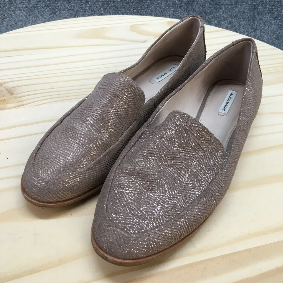 Alex Marie Zapatos Mujer 8 M Mocasines Sin Cordones Cuero Marrón Informal Puntera Almendra Foto 3 de 4