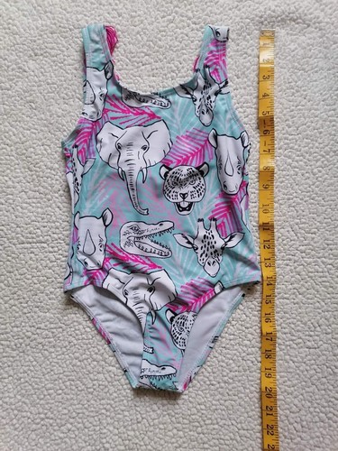 ANDY & EVAN Little Girl's One-piece Swimsuit In Aqua Animals,Size 7 - Picture 3 of 13