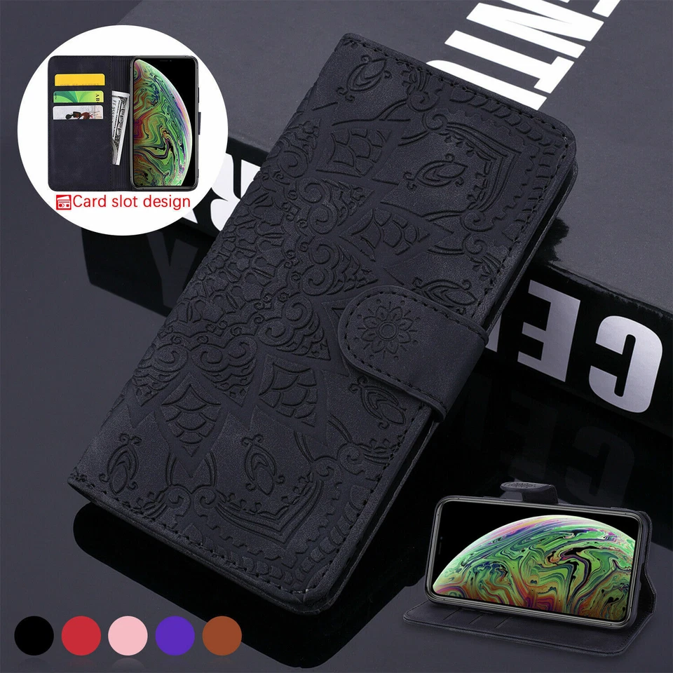 For iPhone 17 Air 16 15 14 13 Max Flower Magnetic Leather Wallet Card Flip Case  - Image 3 of 4