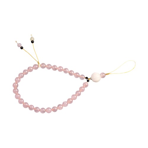 Chaîne de téléphone portable en cristal rose pour femme bracelet en perles naturelles - Photo 5/12