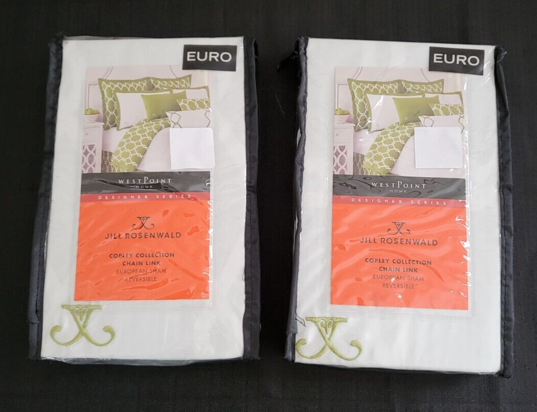 West Point Home Copley Collection Chain Link Reversible European Sham  26x26in** | eBay