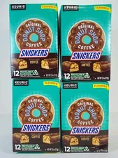 4x The Original Donut Shop Coffee Snickers Flavored 12 Keurig K-Cup Pods 2026