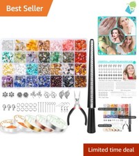 DIY Jewelry Making Kit with 1660 Crystal Beads  Essential Supplies for Adults