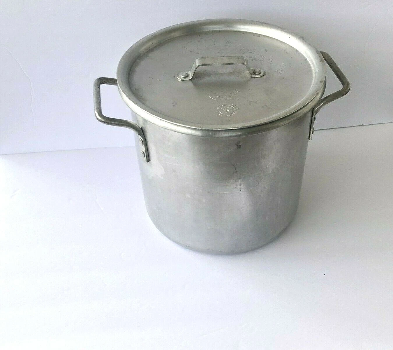 Commercial Aluminum Cookware NSF 12 qt Stockpot 912 & Lid 311 Toledo Ohio USA