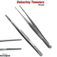 Dental Veterinary Debakey Tweezers  Straight 15-cm Surgery Surgical Tissue Tools