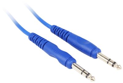 Rockville RCTR106BL 6' 1/4'' TRS to 1/4'' TRS Balanced Cable, Blue, 100% Copper