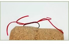 BARBLESS Apps, 12 Red Apps Bloodworm Nymph, Size 10, For Fly Fishing