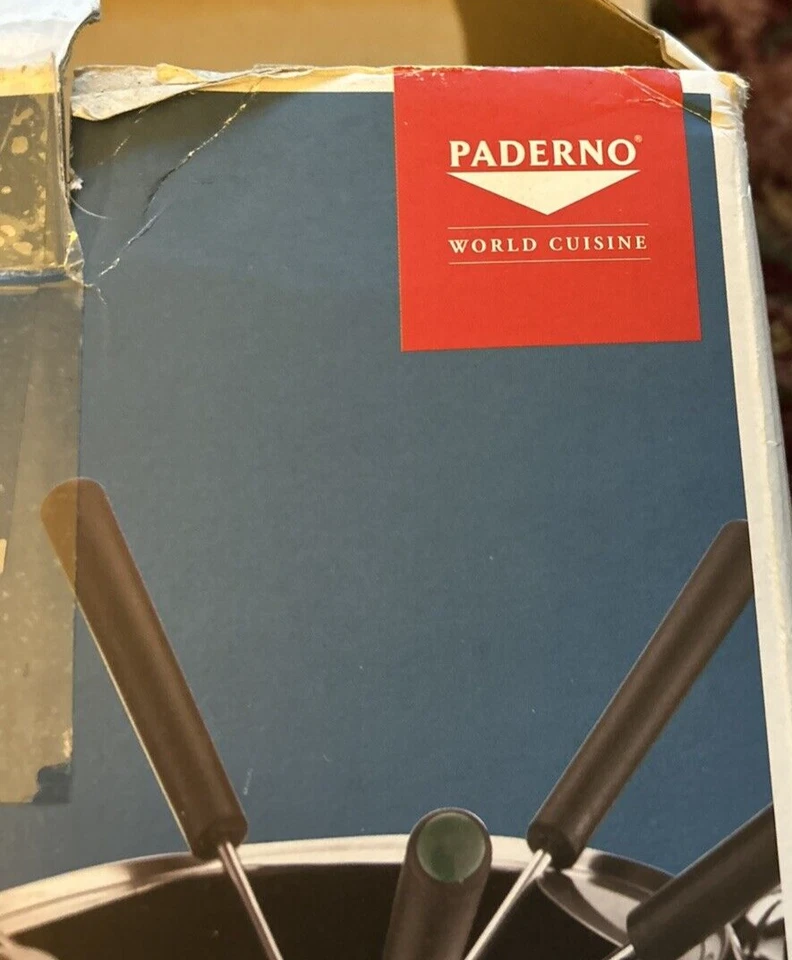 Paderno Black Fondue Set Bourguigonne 11 pieces Stainless Steel NIB - Image 4 of 4