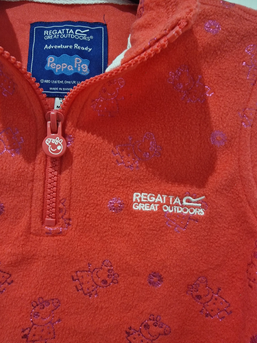 Ex Regatta Peppa pig Fleece Top Boys Girls Pink Blue 6m-6yrs NEW - Picture 7 of 13
