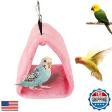 Bird Nest Snuggle Hut Soft Plush Hammock Hanging Cage Tent for Birds Parrot W